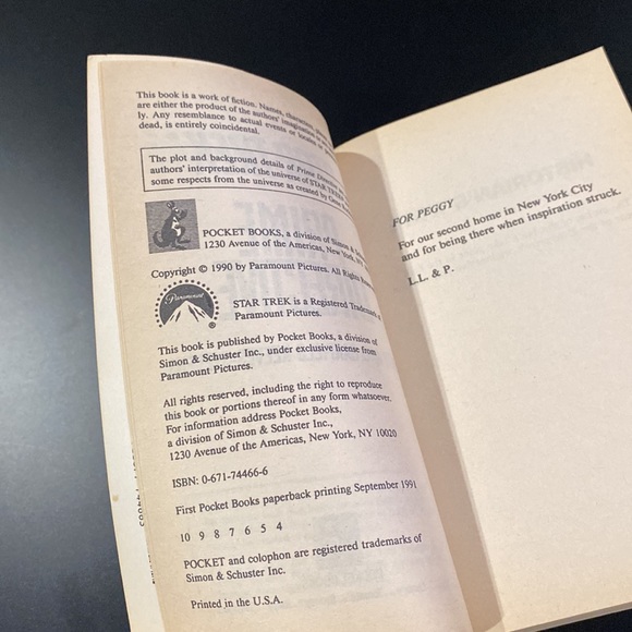 Star Trek: Prime Directive - Paperback Novel - Picture 5 of 7